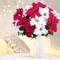 18.5" Christmas Flowers for Cemetery Faux Christmas Floral Arrangement with Faux Cone for Grave Centerpiece Home Décor